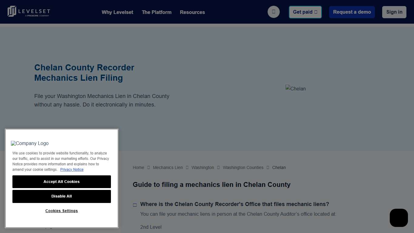 Chelan County Recorder | Levelset